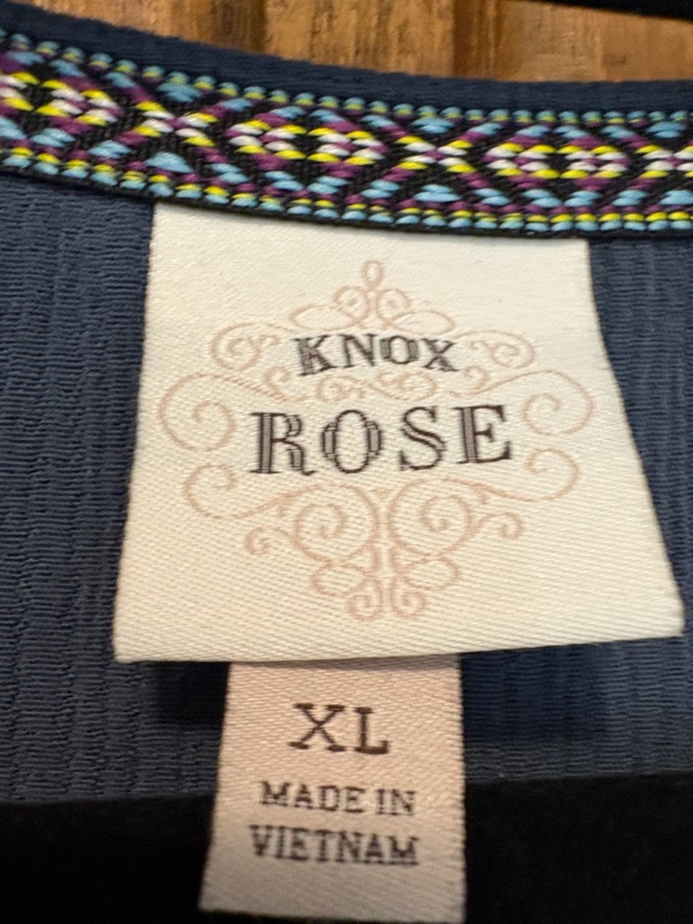 Knox Rose Slate Blue Embroidered Boho Midi Dress - Picture 2 of 7